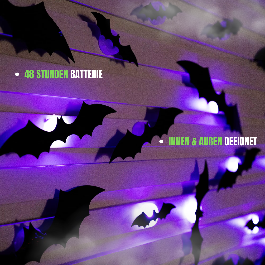 NightFlight - Realistische 3D-Fledermäuse Lichter für Zuhause oder Draußen