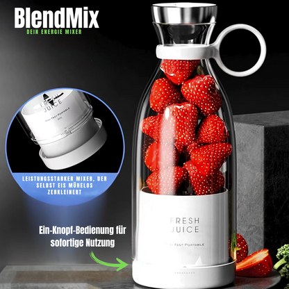 BlendMix" – Kompakter Mixer für gesunde Säfte und Shakes.