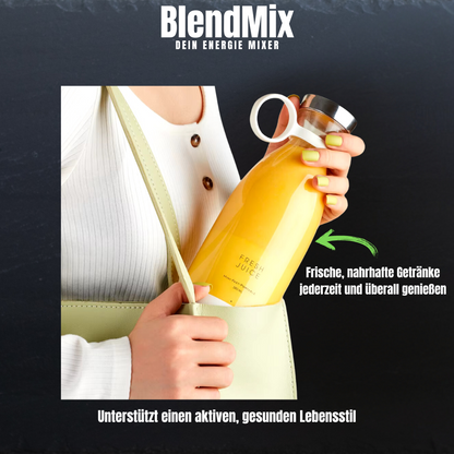 BlendMix" – Kompakter Mixer für gesunde Säfte und Shakes.