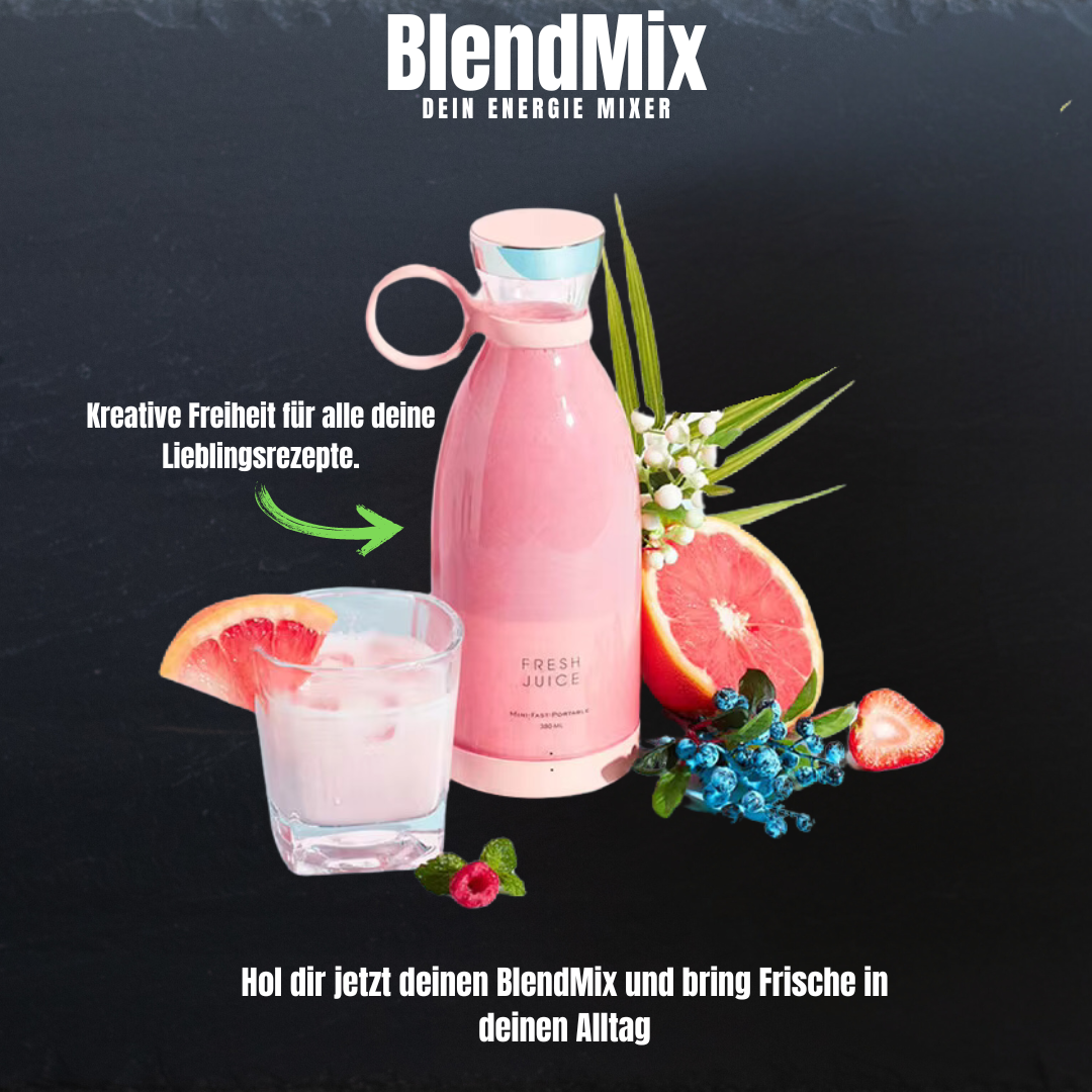 BlendMix" – Kompakter Mixer für gesunde Säfte und Shakes.