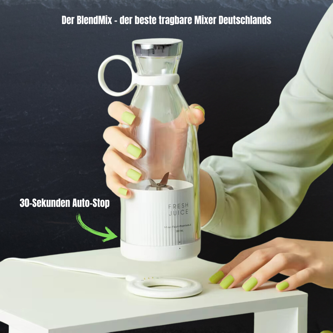 BlendMix" – Kompakter Mixer für gesunde Säfte und Shakes.